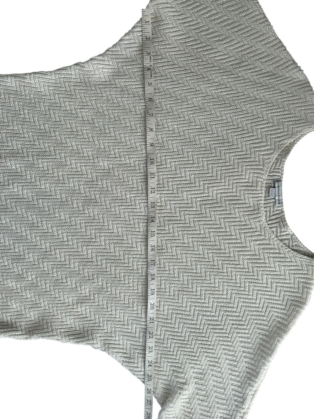 Warehouse One Cream Knit Dolman Sleeve Sweater | Silver Thread | XL - Picture 6 of 11